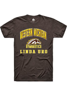 Linda Uro Western Michigan Broncos Brown NIL Arch Logo Short Sleeve Player T Shirt