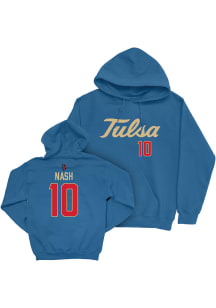 Arias Nash Campus Ink Tulsa Golden Hurricane Youth NIL Sideline Long Sleeve Player Hoodie Blue
