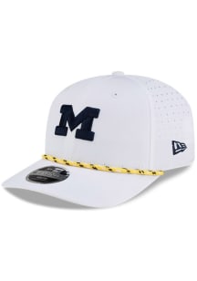 New Era Michigan Wolverines White Jr White Rope Rope 9SEVENTY Stretch Snap Youth Adjustable Hat