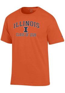 Champion Illinois Fighting Illini Orange Font Class of 2028 Jersey Short Sleeve T Shirt
