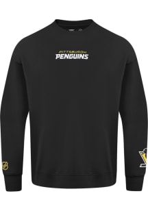 Pro Standard Pittsburgh Penguins Mens Black Wingspan Long Sleeve Fashion Sweatshirt