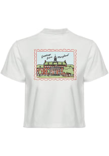 Summit Sportswear Maryland Terrapins Womens White Postcard Short Sleeve T-Shirt