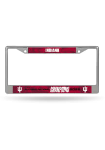 Indiana Hoosiers 2025 College Football Champions Chrome License Plate Frame - Silver