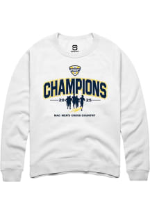 Summit Sportswear Toledo Rockets Mens White 2025 MAC Mens Cross Country Champions Stack Long Sleev..