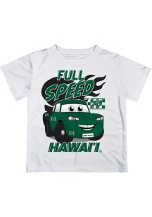 Vive La Fete Hawaii Warriors Toddler White Full Speed Short Sleeve T-Shirt