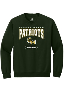 Summit Sportswear George Mason University Mens Green Tennis Long Sleeve Crew Sweatshirt