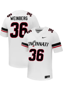 Evan Weinberg  Nike Cincinnati Bearcats White NIL Name And Number Football Jersey