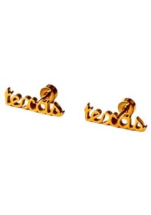 Texas EB & Co Script Stud Womens Earrings