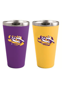 LSU Tigers 2pk 16oz Matte Pint Glass - Purple