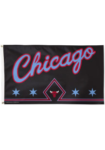 Chicago Bulls 2025 City Edition 3x5 Grommet Silk Screen Grommet Flag - Red