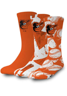 Baltimore Orioles ISlide iSlide Primary Mens Crew Socks
