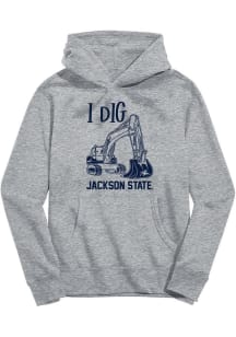 Vive La Fete Jackson State Tigers Youth Grey Excavator Long Sleeve Hoodie