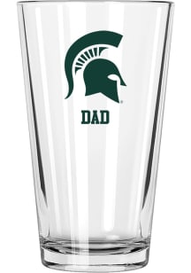 Michigan State Spartans Dad 16 oz Pint Glass - White