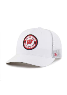 47 Wisconsin Badgers Brrr Strand Trucker Adjustable Hat - White