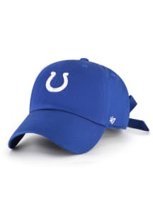 47 Indianapolis Colts Blue Bow Back Clean Up Womens Adjustable Hat