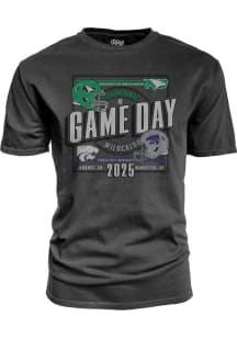 Blue 84 K-State Wildcats Charcoal Football vs North Dakota Short Sleeve T Shirt
