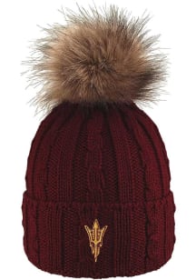 LogoFit Arizona State Sun Devils Maroon Alps Pom Womens Knit Hat