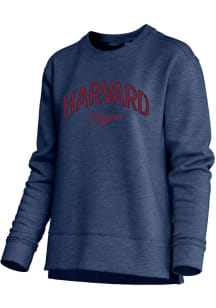Harvard Crimson Womens Navy Blue Unity Crew Sweatshirt