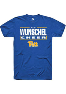 Madi Wunschel Pitt Panthers Blue NIL Stacked Box Short Sleeve Player T Shirt