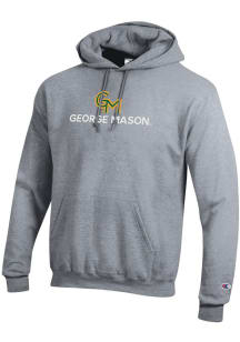 Champion George Mason University Mens Grey Powerblend Long Sleeve Hoodie