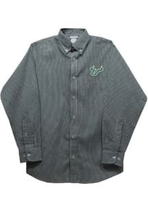 Vive La Fete South Florida Bulls Youth Green Gingham Long Sleeve Polo