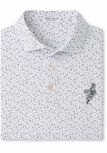 Peter Millar Michigan State Spartans Mens White Buzzer Beater Short Sleeve Fashion Polo