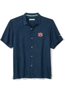 Tommy Bahama Auburn Tigers Mens Navy Blue Big Score Short Sleeve Dress Shirt