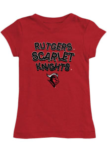 Vive La Fete Rutgers Scarlet Knights Girls Red Lexie Short Sleeve Tee
