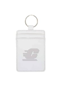 Central Michigan Chippewas Leatherette Vertical ID Keychain - White