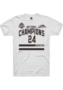 Garrett Szydlowski Western Michigan Broncos White NIL 2025 National Champions Shirzee Short Sleeve..