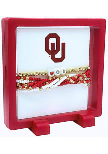 Oklahoma Sooners Gold Beaded Set Womens Bracelet