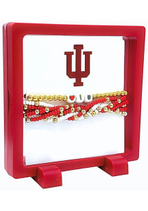 Indiana Hoosiers Gold Beaded Set Womens Bracelet