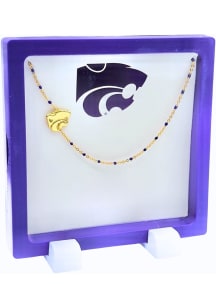 K-State Wildcats Gold Side Set Logo Necklace