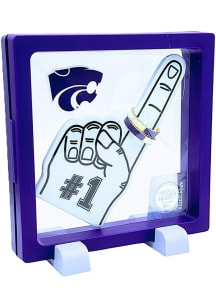 K-State Wildcats Gold Block Color Stack Womens Ring