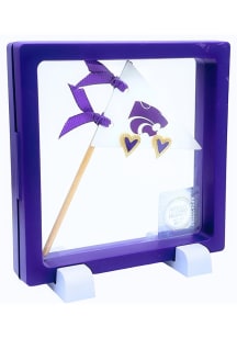 K-State Wildcats Gold Heart Stud Womens Earrings