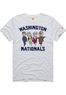 Homage Washington Nationals Grey Presidents Race Short Sleeve Fashion T Shirt