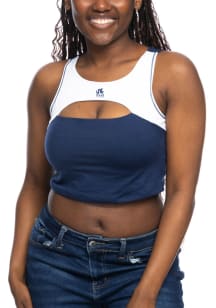 Drexel Dragons Womens Navy Blue Peek-A-Boo Tank Top