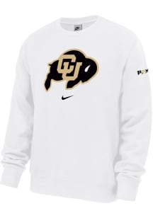 Deion Sanders  Nike Colorado Buffaloes Mens White Prime Buffalo Long Sleeve Crew Sweatshirt