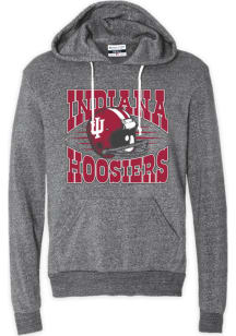 Indiana Hoosiers Mens Grey Football Helmet Fashion Hood