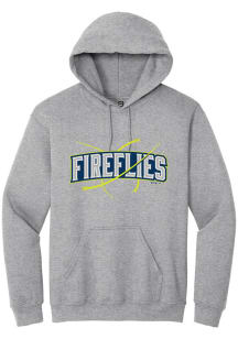 Summit Sportswear Columbia Fireflies Mens Grey Alt Logo Wordmark Long Sleeve Hoodie