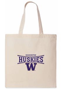 Washington Huskies White Canvas Tote
