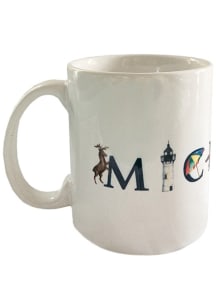 Michigan Original Tina Labadini Designs Art Ceramic Mug - White