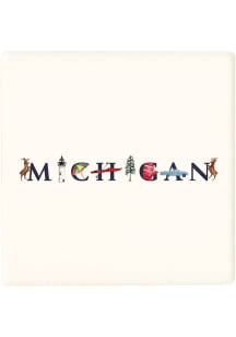 Michigan Original Tina Labadini Designs Art Coaster - Natural