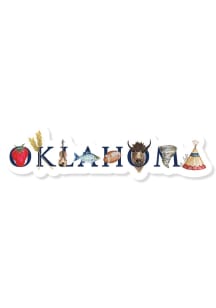 Oklahoma Original Tina Labadini Designs Art Stickers - White