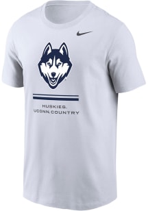 Nike UConn Huskies White Dri-Fit Core Short Sleeve T Shirt