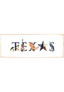 Texas Original Tina Labadini Designs Art Sign - White