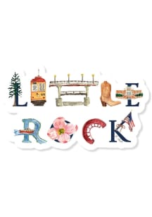 Little Rock Original Tina Labadini Designs Art Stickers - White