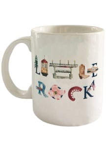Little Rock Original Tina Labadini Designs Art Ceramic Mug - White