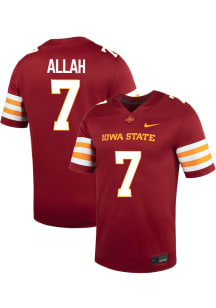 Salahadin Allah  Nike Iowa State Cyclones Cardinal Red NIL Name And Number Football Jersey