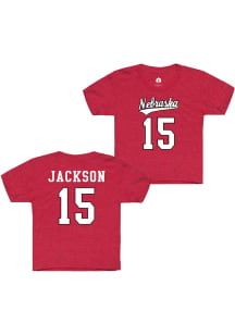 Andi Jackson Nebraska Cornhuskers Youth Red NIL Shirzees Player Tee